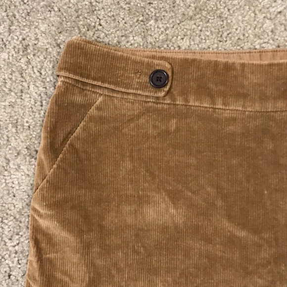 NWOT Banana Republic caramel Corduroy mini skirt - 6 - Picture 3 of 8